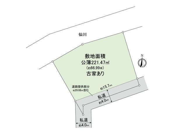 小金井市本町3丁目 土地 区画図