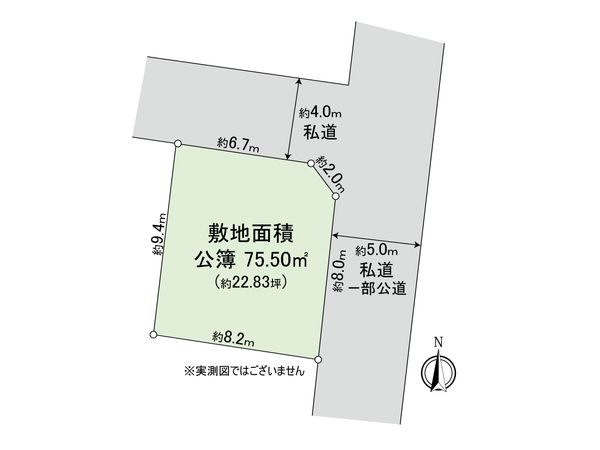 小金井市前原町2丁目 土地 区画図 小金井市前原町2丁目 土地 区画図