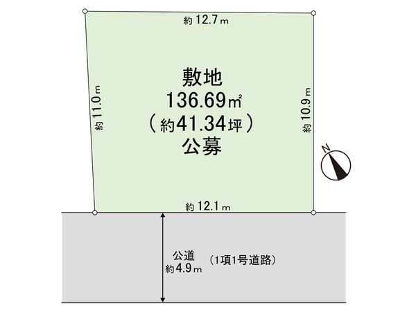 小平市上水南町3丁目 土地 区画図