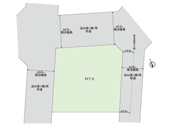武蔵野市関前２丁目　土地 地形図