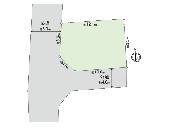 小金井市本町4丁目 土地 地形図