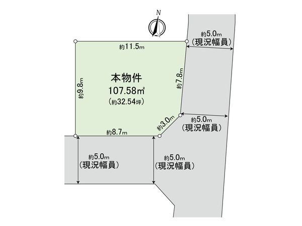小金井市東町2丁目 土地 間取図