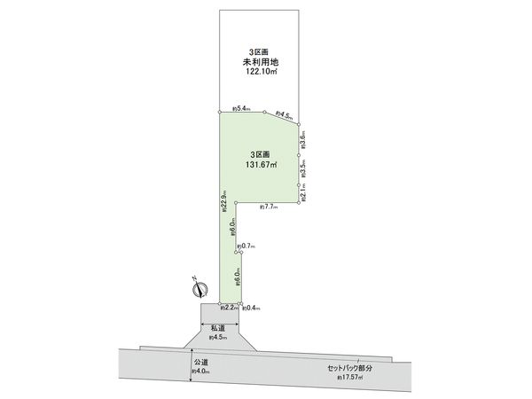 小金井市中町1丁目 土地 3区画 区画図