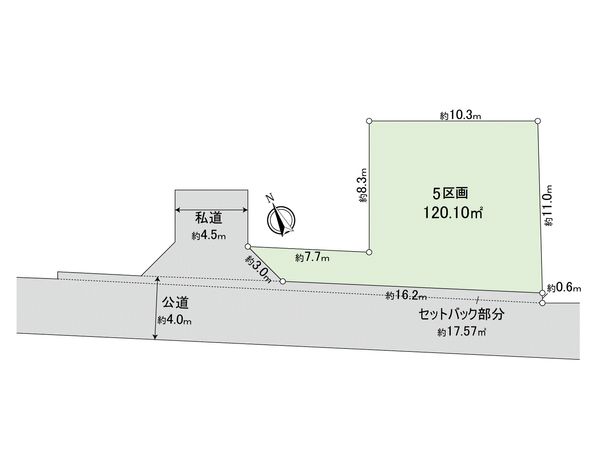小金井市中町1丁目 土地 5区画 区画図