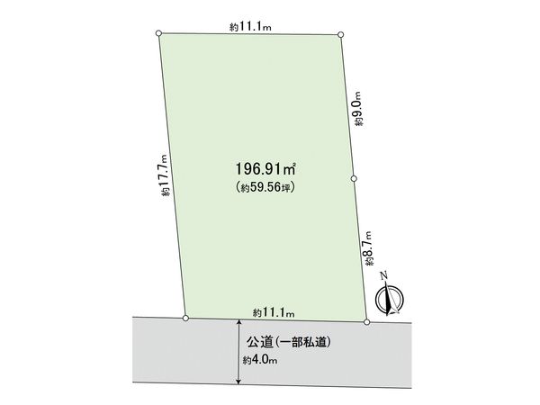 小平市上水南町4丁目 土地 区画図