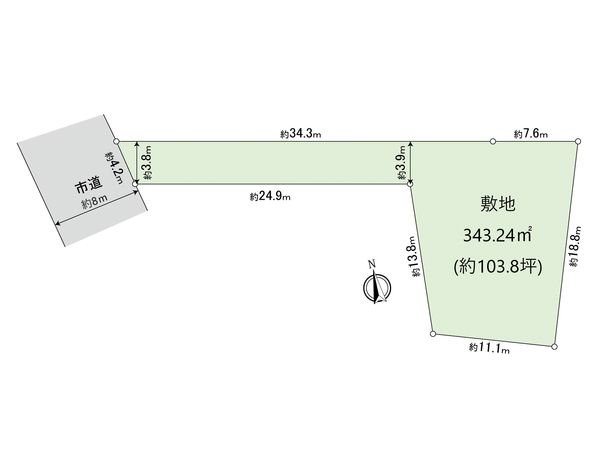 小金井市前原町2丁目 土地 区画図 小金井市前原町2丁目 土地 区画図