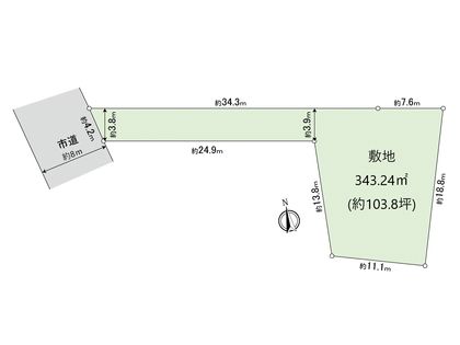 小金井市前原町2丁目 土地 区画図