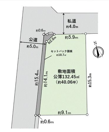 小金井市貫井南町1丁目 土地 区画図 小金井市貫井南町1丁目 土地 区画図