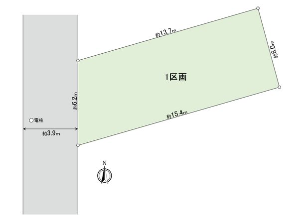 小金井市前原町3丁目 土地 1区画 区画図 小金井市前原町3丁目 土地 1区画 区画図