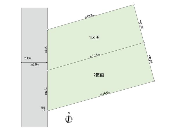 小金井市前原町3丁目 土地 2区画 全体区画図 小金井市前原町3丁目 土地 2区画 全体区画図