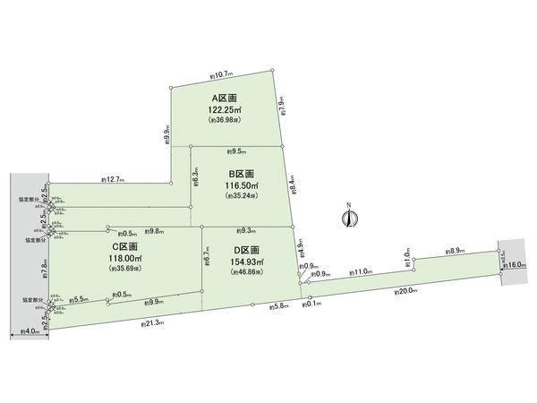 小金井市桜町2丁目 土地 D区画 区画図 小金井市桜町2丁目 土地 D区画 区画図