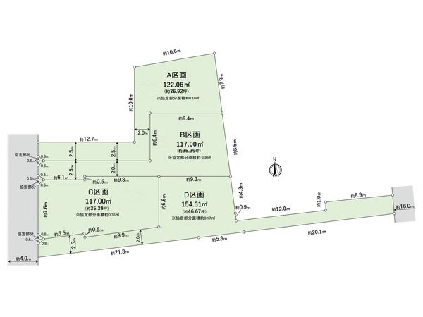 小金井市桜町2丁目 土地 D区画 区画図 小金井市桜町2丁目 土地 D区画 区画図