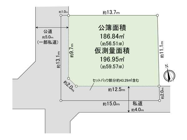 小金井市貫井南町4丁目 土地 区画図