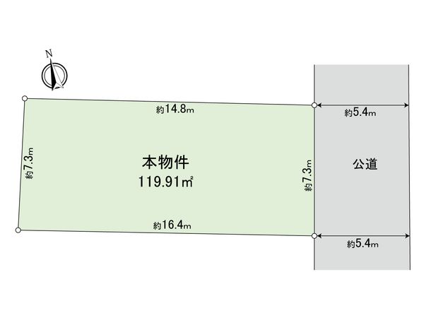 小金井市本町5丁目 土地 C区画 区画図 小金井市本町5丁目 土地 C区画 区画図
