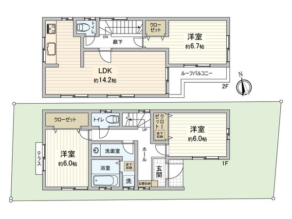 府中市新町2丁目 戸建 間取図(平面図) 間取図(平面図)
