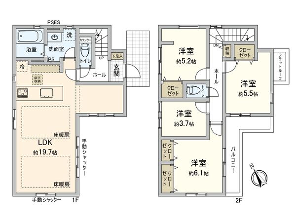 小金井市貫井南町5丁目 新築戸建 間取図(平面図)