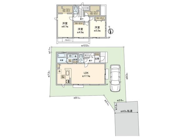 小金井市前原町4丁目 新築戸建 間取図(平面図) 間取図(平面図)