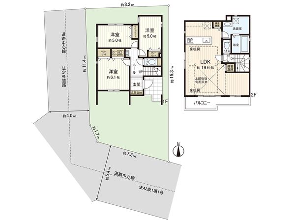 小金井市貫井南町3丁目 新築戸建 1号棟 間取図(平面図)