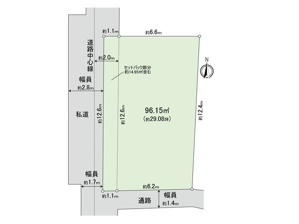 小平市花小金井1丁目 借地権付き戸建 区画図