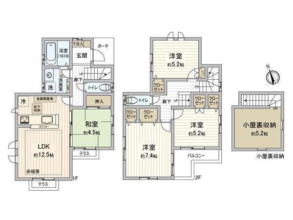 小金井市貫井南町4丁目 戸建 間取図(平面図)