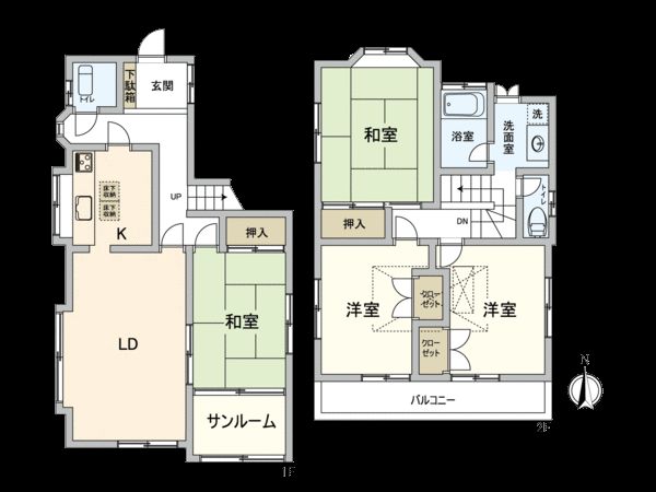 小平市御幸町 戸建 間取図(平面図) 小平市御幸町 戸建 間取図(平面図)