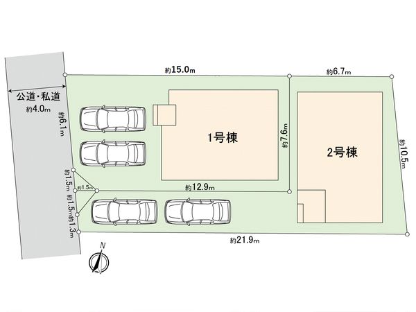 小金井市前原町4丁目 新築戸建 1号棟 間取図(平面図) 小金井市前原町4丁目 新築戸建 1号棟 間取図(平面図)