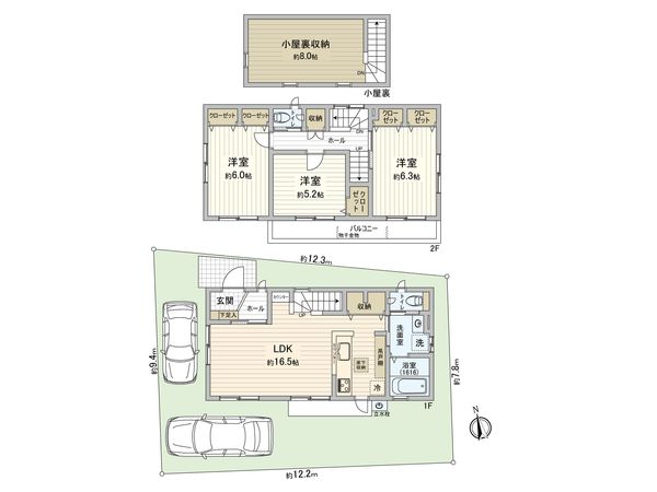 小金井市貫井北町3丁目 戸建 間取図(平面図) 小金井市貫井北町3丁目 戸建 間取図(平面図)