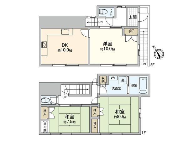 小金井市緑町4丁目 戸建 間取図(平面図)