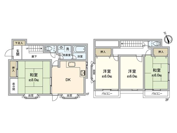 小金井市貫井北町5丁目 戸建 間取図(平面図) 小金井市貫井北町5丁目 戸建 間取図(平面図)