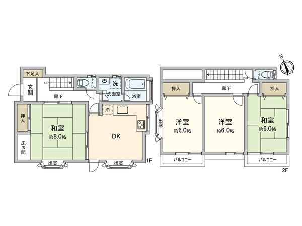 小金井市貫井北町5丁目 戸建 間取図(平面図) 小金井市貫井北町5丁目 戸建 間取図(平面図)