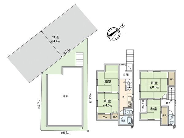 江戸川区西葛西1丁目 戸建 間取図(平面図) 江戸川区西葛西1丁目 戸建 間取図(平面図)