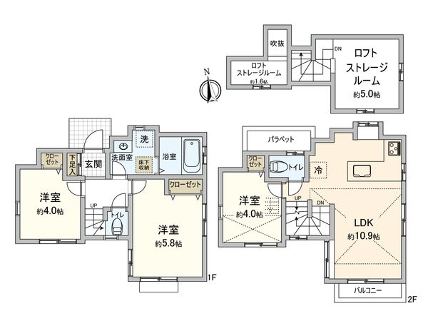 小平市御幸町 新築戸建 間取図(平面図)
