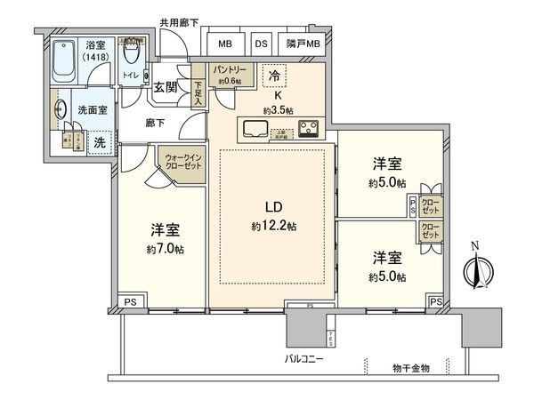プラウドタワー武蔵小金井クロス イースト 間取図(平面図) プラウドタワー武蔵小金井クロス イースト 間取図(平面図)