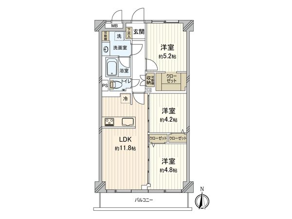 小金井パークファミリア 間取図(平面図)