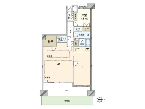 メルローズスクエア武蔵小金井 間取図(平面図)