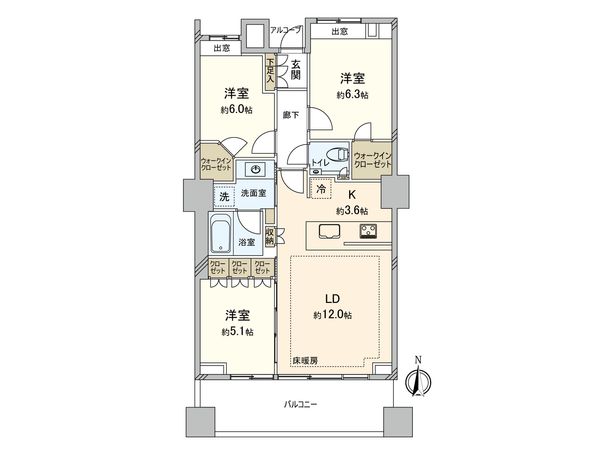 プラウドタワー武蔵小金井 間取図(平面図)