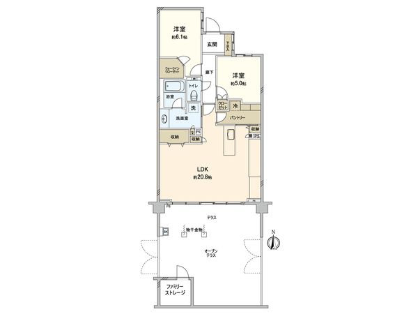 プラウド小金井桜町 間取図(平面図) プラウド小金井桜町 間取図(平面図)