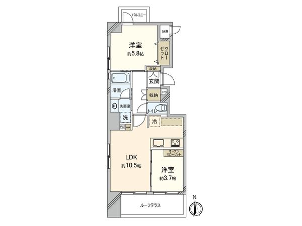 朝日シティパリオ武蔵小金井 間取図(平面図)