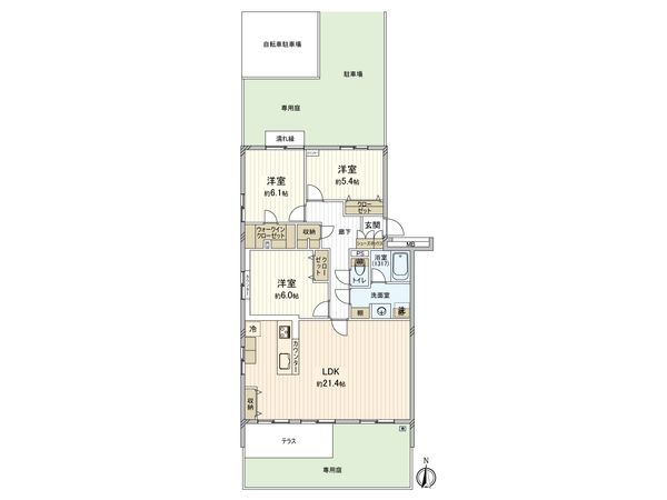エステート小平鈴木町 3号棟 間取図(平面図)