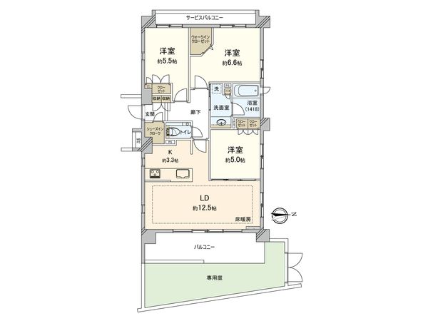 クリオ武蔵小金井グリーンアベニュー 間取図(平面図)