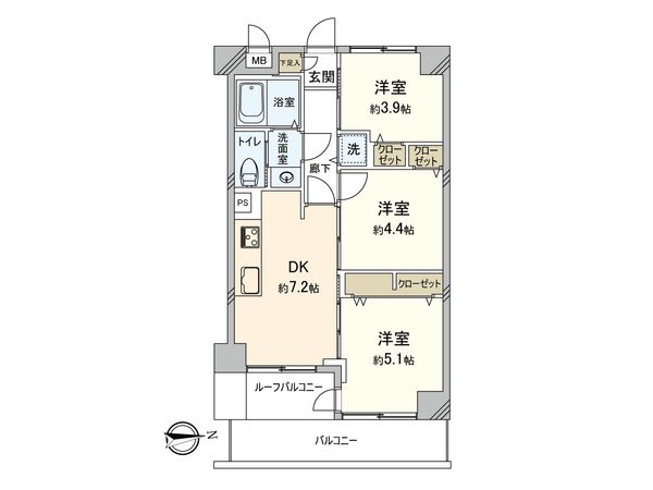 シティライブ武蔵小金井 間取図(平面図) 間取図(平面図)