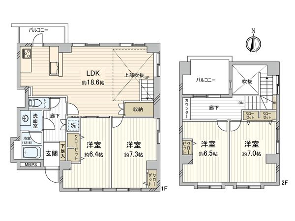 東小金井シティーハウス 間取図(平面図)