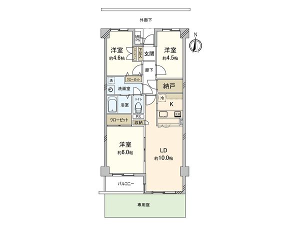 バームハイツ武蔵小金井 間取図(平面図) バームハイツ武蔵小金井 間取図(平面図)