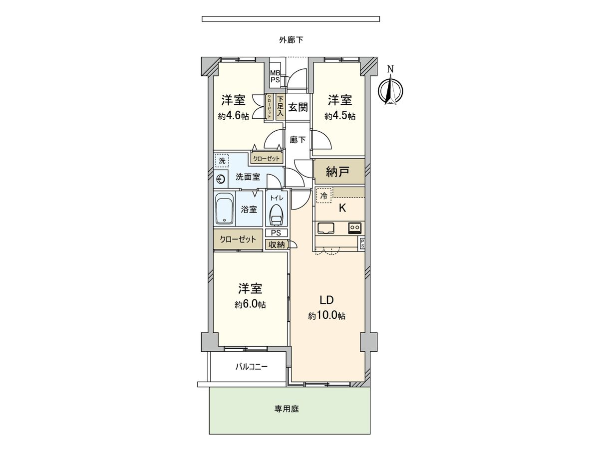 バームハイツ武蔵小金井 間取図(平面図) 間取図(平面図)
