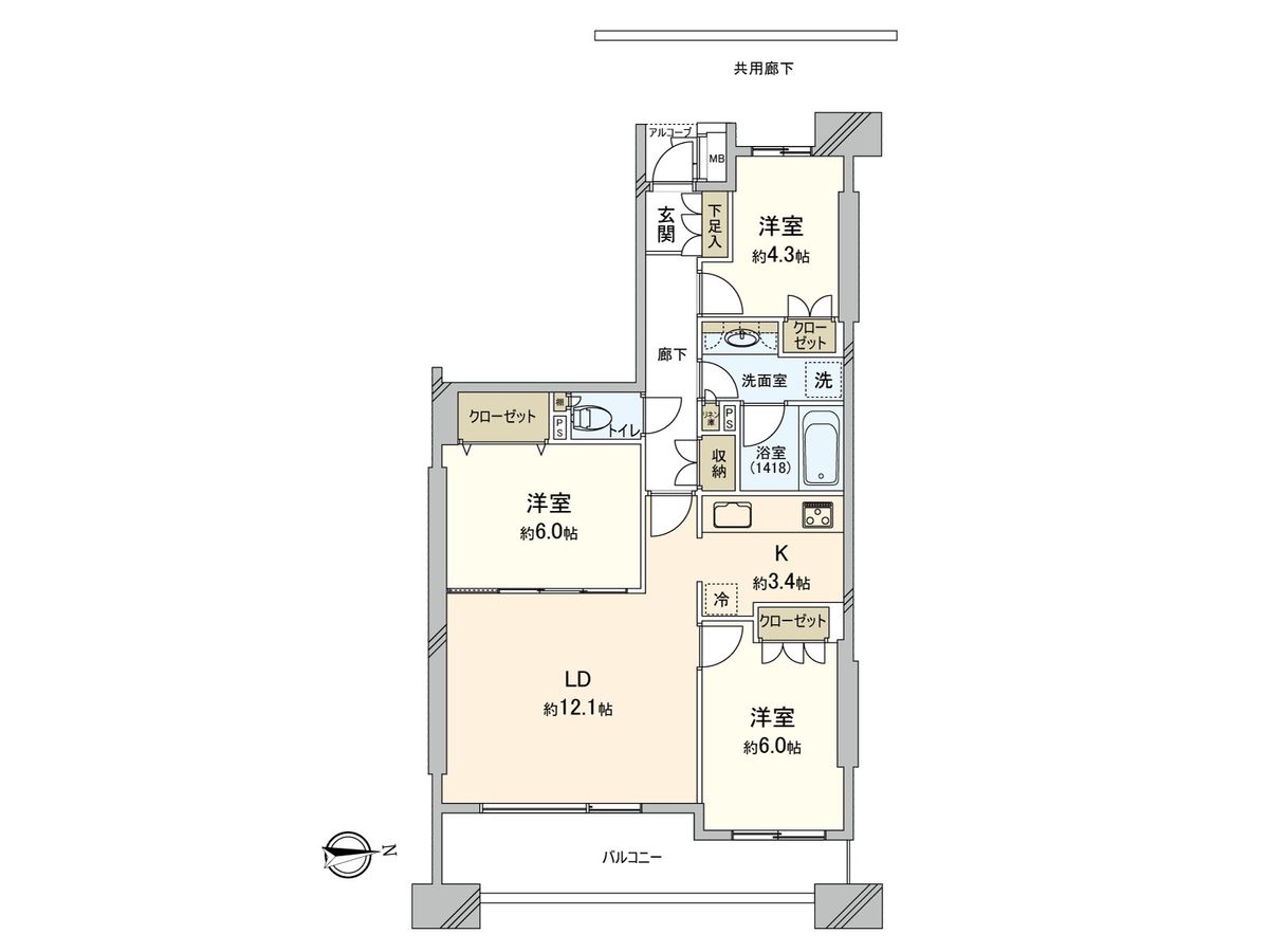 メルローズスクエア武蔵小金井 間取図(平面図) 間取図(平面図)