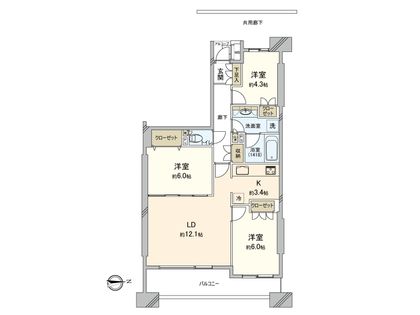 メルローズスクエア武蔵小金井 間取図(平面図) 間取図(平面図)