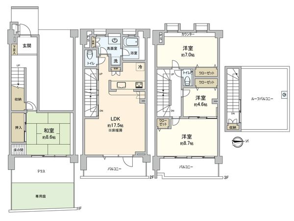 グローイングコート一橋学園 間取図(平面図)