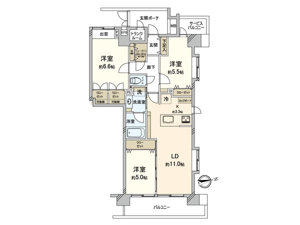 藤和シティホームズ武蔵小金井駅前 間取図(平面図) 間取図(平面図)