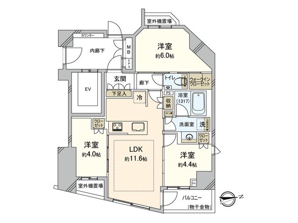 ザ・ヒルズ武蔵小金井レジデンス 間取図(平面図) ザ・ヒルズ武蔵小金井レジデンス 間取図(平面図)