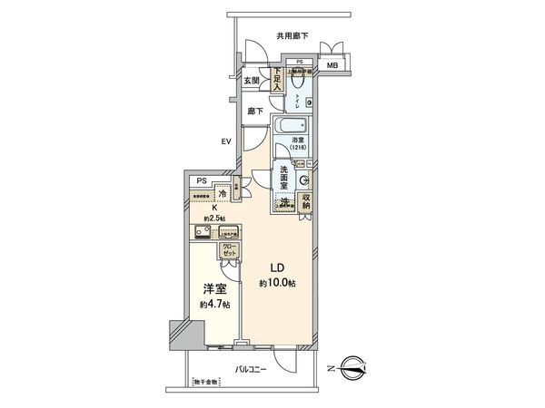 プレミスト蔵前 間取図(平面図)